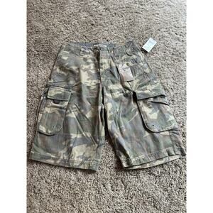 OTB One Tough Brand sz 30 Mens 13” Cargo Shorts CARGO Pockets CAMO Green NEW H24
